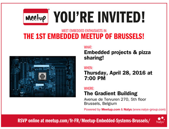 THE 1st EMBEDDED SYSTEMS MEETUP IN BRUSSELS